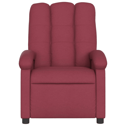 vidaXL Poltrona reclinável de massagens elétrica tecido vermelho tinto vidaXL Poltrona reclinável de massagens elétrica tecido vermelho tinto