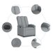 Sillón Reclinable Eléctrico Sillón Reclinable Eléctrico Gris Claro