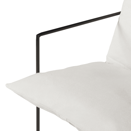 Poltrona Utsjoki com almofada lavável 90x61x70cm - PretoBege en.casa
