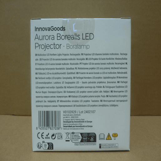 Projetor LED de Auroras Boreais Recarregável Boralamp InnovaGoods Projetor LED de Auroras Boreais Recarregável Boralamp InnovaGoods