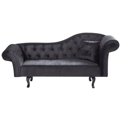 Beliani Chaise longue à direita Veludo LATTES