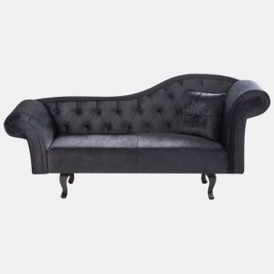 Beliani Chaise longue à direita Veludo LATTES