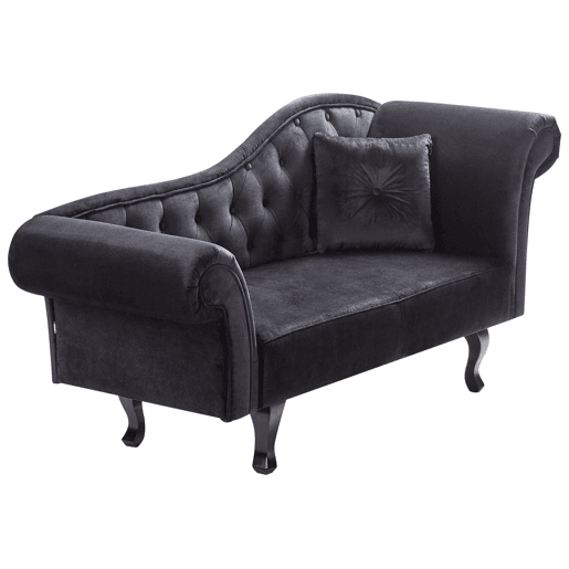 Beliani Chaise longue à direita Veludo LATTES