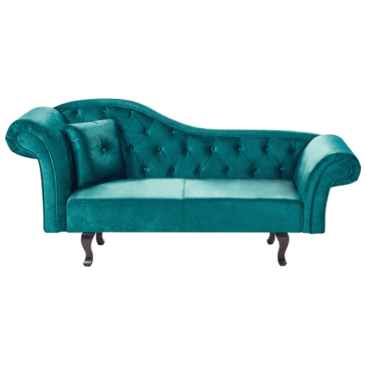 Beliani Chaise longue à esquerda Veludo LATTES