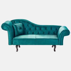 Beliani Chaise longue à esquerda Veludo LATTES