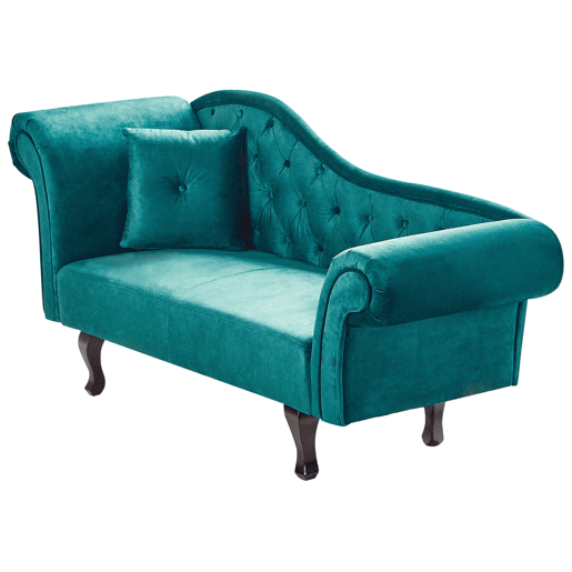 Beliani Chaise longue à esquerda Veludo LATTES