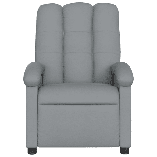 vidaXL Poltrona de massagens reclinável tecido cinzento-claro vidaXL Poltrona de massagens reclinável tecido cinzento-claro