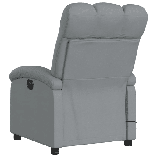 vidaXL Poltrona de massagens reclinável tecido cinzento-claro vidaXL Poltrona de massagens reclinável tecido cinzento-claro