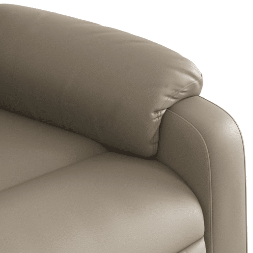 vidaXL Poltrona reclinável elevatória couro artificial cor cappuccino vidaXL Poltrona reclinável elevatória couro artificial cor cappuccino