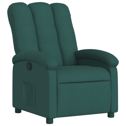 vidaXL Poltrona reclinável tecido verde-escuro vidaXL Poltrona reclinável tecido verde-escuro