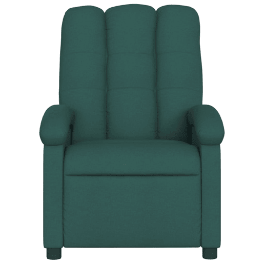 vidaXL Poltrona reclinável tecido verde-escuro vidaXL Poltrona reclinável tecido verde-escuro