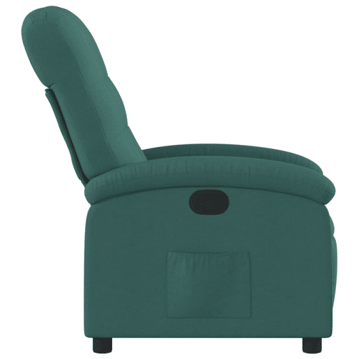 vidaXL Poltrona reclinável tecido verde-escuro vidaXL Poltrona reclinável tecido verde-escuro