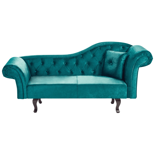 Beliani Chaise longue à direita Veludo LATTES