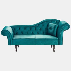Beliani Chaise longue à direita Veludo LATTES