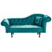 Beliani Chaise longue derecho Terciopelo LATTES Beliani Chaise longue derecho Terciopelo LATTES Negro
