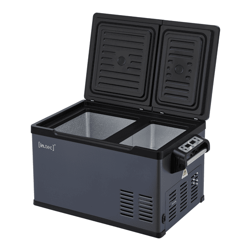 Frigorífico elétrico portátil Alberona para viagem aço 26 L- Azul Cinzento in.tec