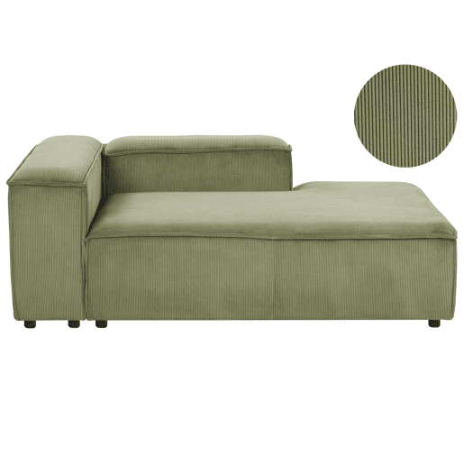 Beliani Chaise longue à esquerda Bombazine ARDAL