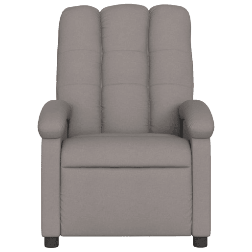 vidaXL Poltrona reclinável massagens elétrica tecido cinza-acastanhado vidaXL Poltrona reclinável massagens elétrica tecido cinza-acastanhado
