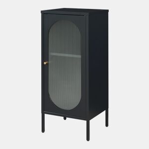 Aparador Karlskrona açovidro 60x42,5x40 cm - Preto mate en.casa
