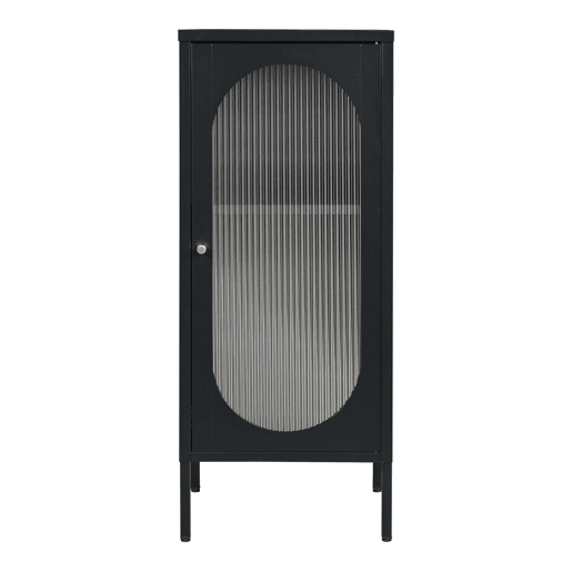 Aparador Karlskrona açovidro 60x42,5x40 cm - Preto mate en.casa
