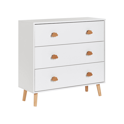 Cómoda 3 gavetas CLOUDY Branco Cómoda 3 gavetas CLOUDY Branco