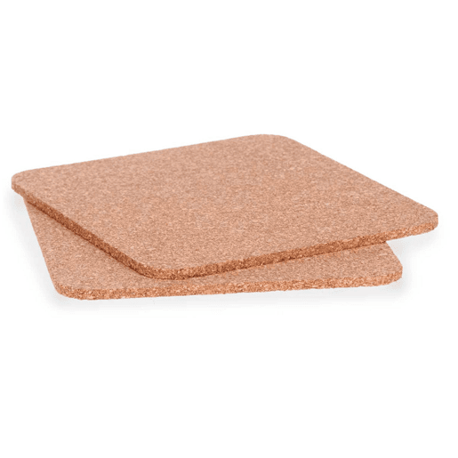 Conjunto de 2 bases quadradas de cortiça coleção KINVARA