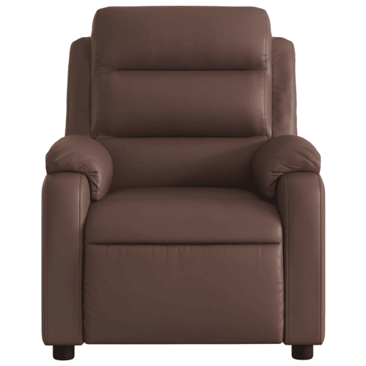 vidaXL Poltrona massagens reclinável elétrica couro artif. castanho vidaXL Poltrona massagens reclinável elétrica couro artif. castanho