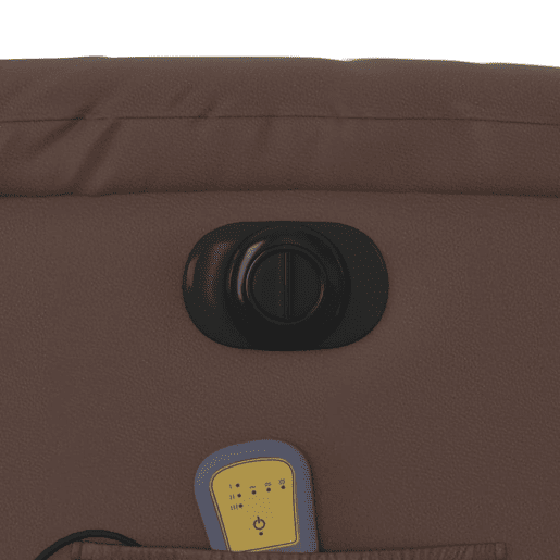 vidaXL Poltrona massagens reclinável elétrica couro artif. castanho vidaXL Poltrona massagens reclinável elétrica couro artif. castanho
