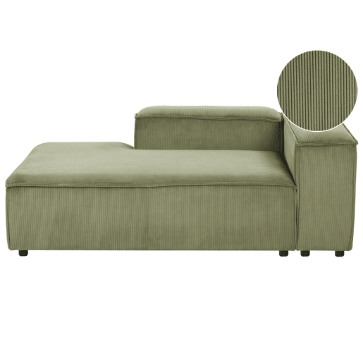 Beliani Chaise longue à direita Bombazine ARDAL