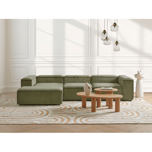 Beliani Chaise longue à direita Bombazine ARDAL