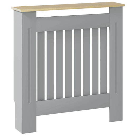 HOMCOM Cobre Radiadores 78x19x83 cm Cobertura para Radiador de MDF para Sala, Quarto ou Corredor - Cinzento