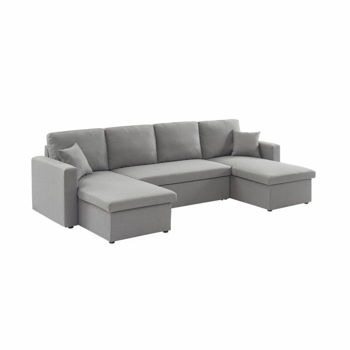 Sofá cama convertible panorámico con espacio de almacenamiento, 4