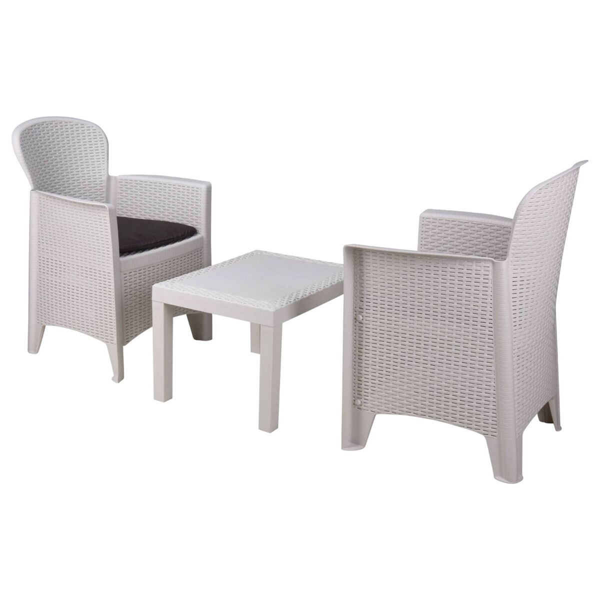 Well home - set de jardín 'akita' de mesa + 2 sillas