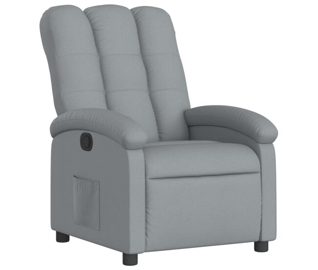 Vidaxl sillón reclinable de tela gris claro