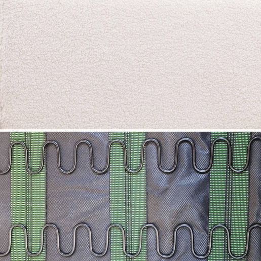 Cadeirão escandinavo encaracolado em madeira de hevea, Isak boucle, Boucle branco, 64x69.5x73 cm