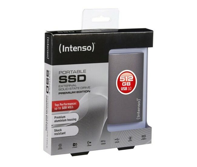 Disco duro externo intenso 3823450 ssd 512 gb antracita