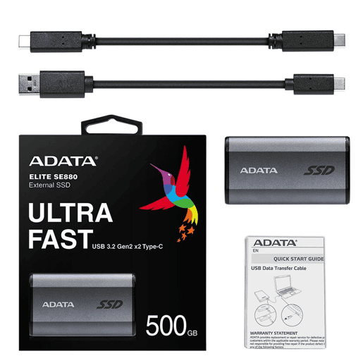 Disco Duro Externo Adata SE880 2,5 500 GB SSD