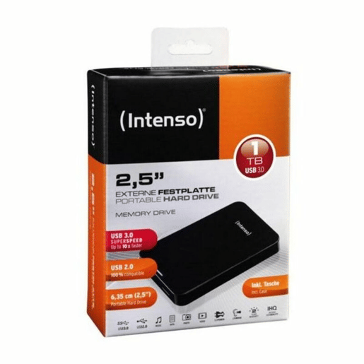 Disco Duro Externo 1 TB e Capa 2.5 INTENSO Memory Drive, 1TB USB 3.0 1 TB HDD 1 TB SSD