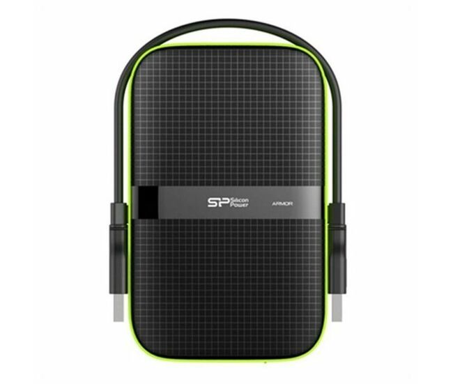 Disco duro externo silicon power a60 2.5" usb 3.0 2 tb anti-shock waterproof negro