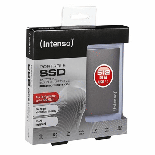 Disco Duro Externo INTENSO 3823440 256 GB SSD 1.8 USB 3.0 Antracite