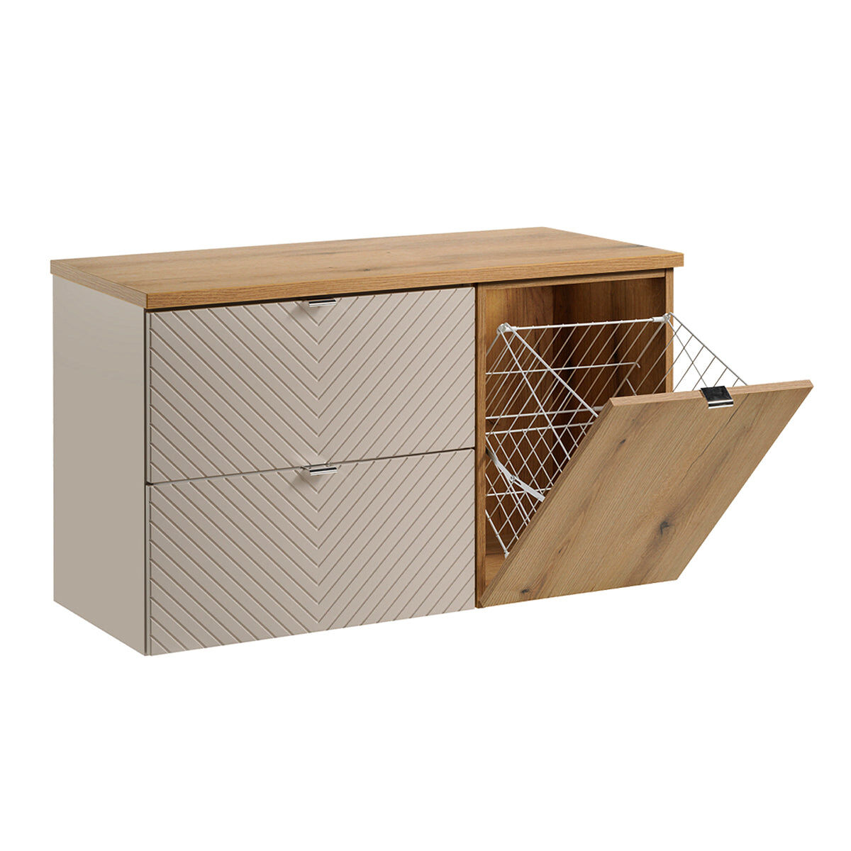 Mueble bajo lavabo cesto de ropa Manoa 100