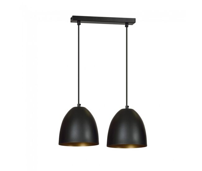 Regleta de techo jonix negro/oro 2 luces marca wonderlamp