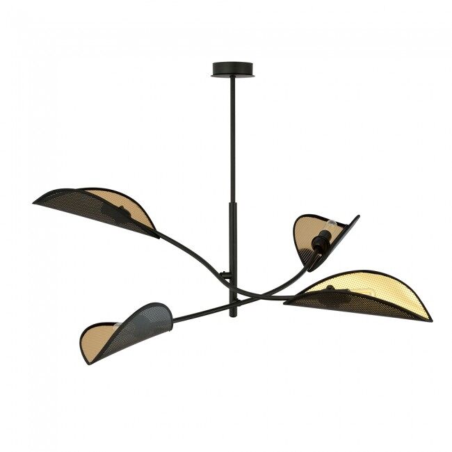 Lámpara de techo flik negro 4 luces marca wonderlamp