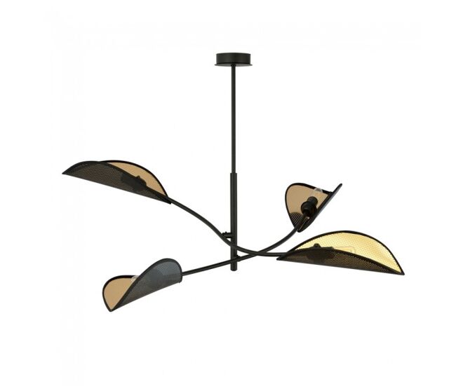 Lámpara de techo flik negro 4 luces marca wonderlamp