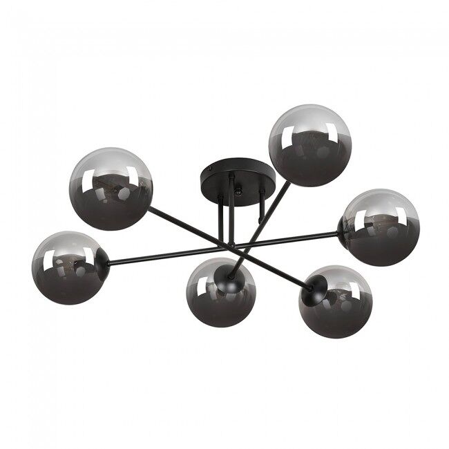 Plafón de techo vesta ii grafito 6 luces marca wonderlamp