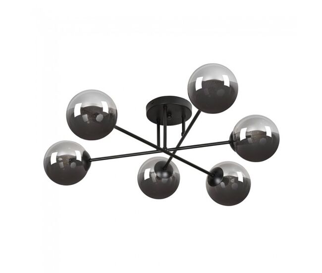 Plafón de techo vesta ii grafito 6 luces marca wonderlamp