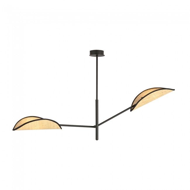 Lámpara de techo cano ratán 2 luces marca wonderlamp