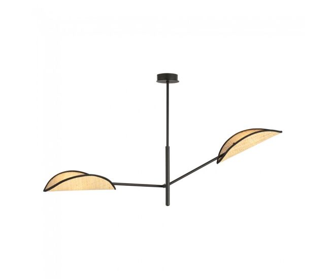 Lámpara de techo cano ratán 2 luces marca wonderlamp