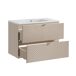 Conjunto de muebles con lavabo individual encastrado y columna Manoa Conjunto de muebles con lavabo individual encastrado y columna Manoa Beige