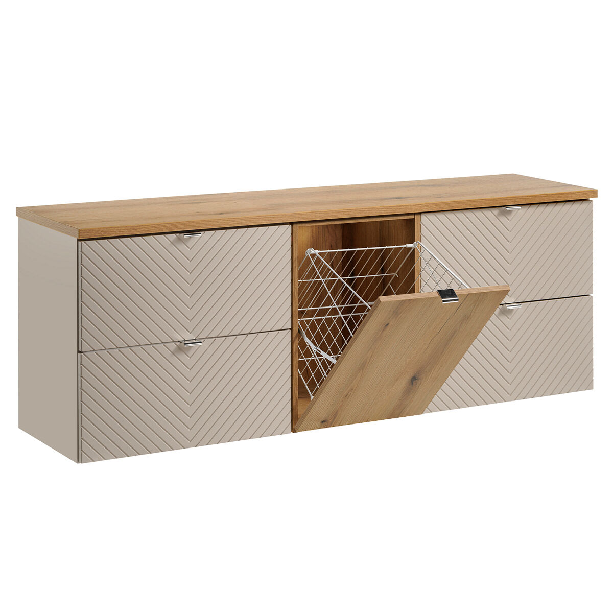 Mueble bajo lavabo 1 cesto de ropa Manoa